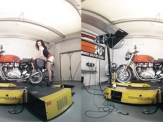 Lucia Denvile In Biker Honey Gets Revved On By A Test Drive - Bravomodelsmedia