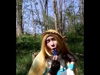 Crossdress Zelda Forest Gargle Trap Costume Play