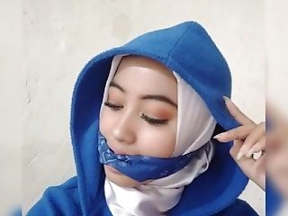 Indo Hijab Ball-gagged