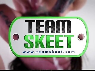 Teamskeet's Big-chested Black Teenage Gets Groped And Pounded Hard