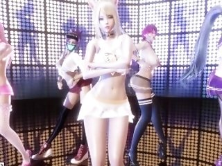 [mmd] Badkiz - Come Closer Sexy Kpop Dance Ahri Akali Seraphine Kaisa Evelynn League Of Legends Kda