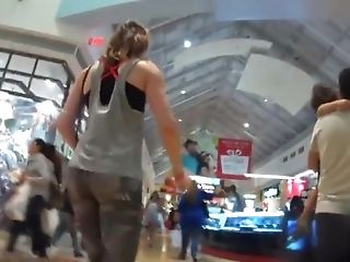 School Chick Phat Ass Milky Girl At The Mall !
